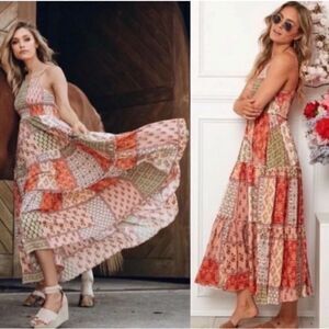 NWT Patchwork Cottage Core Long Dress